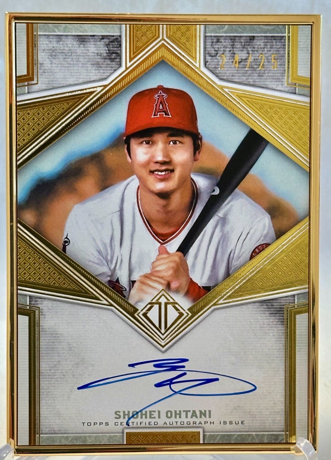 2019 Topps Transcendent Collection Shohei Ohtani Gold Frame Auto #TCA-SO #/25