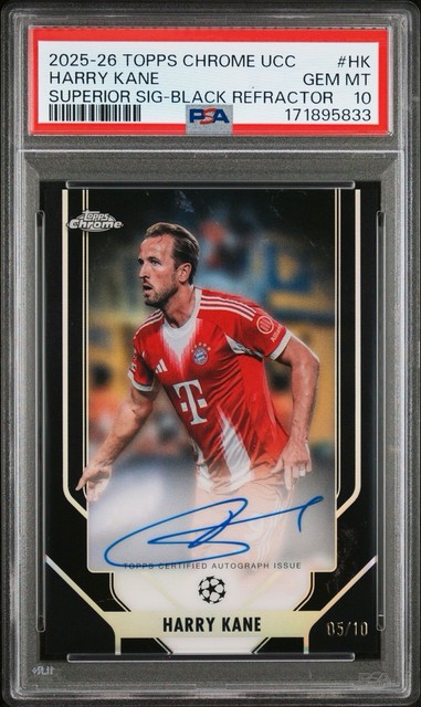 PSA 10 2025-26 Topps Chrome Harry Kane Superior Signatures ON CARD AUTO /10