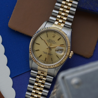 Rolex 36mm Datejust 16233 Steel & 18k Yellow Gold Jubilee