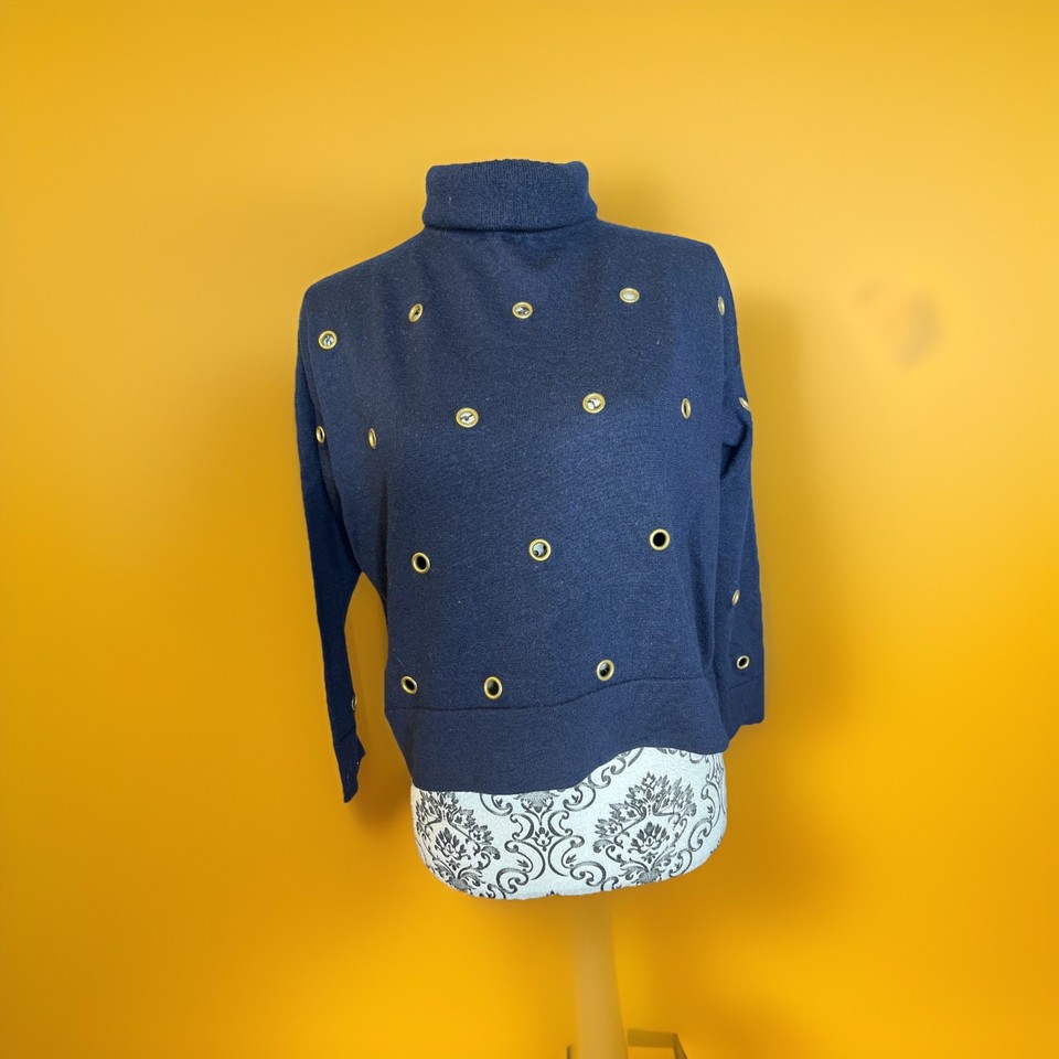 Kookai Navy Blue Polo neck wool Jumper size 1.#N