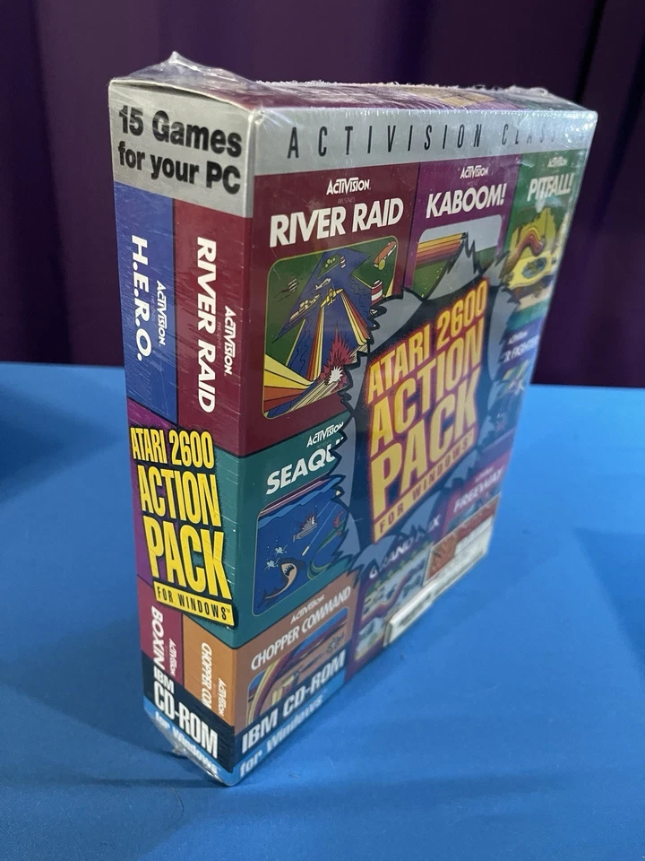 Atari 2600 Action Pack for Windows Big Box CD-ROM (PC, 1995) New Sealed - Image 2 of 4