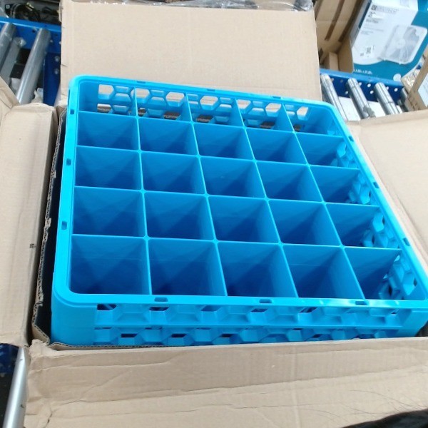 Carlisle OptiClean 25 Compartment Glass Rack with Extender Blue Pack of 4