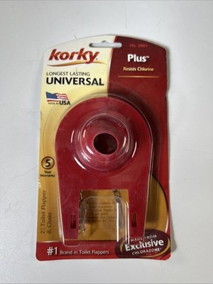 Korky 2001TP Rubber Red Universal Plus Premium Toilet Flapper 2 in. with Chain