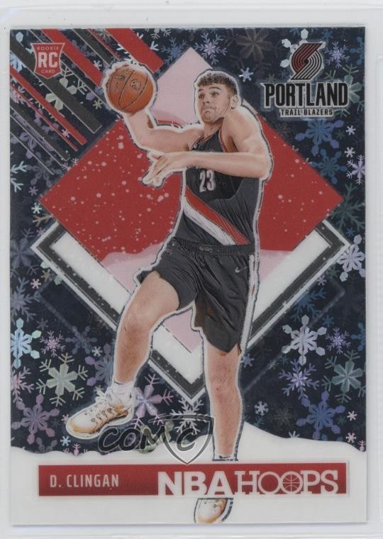 2024 NBA Hoops Tribute Premium Winter Prizm Donovan Clingan #293 Rookie RC 1pk2