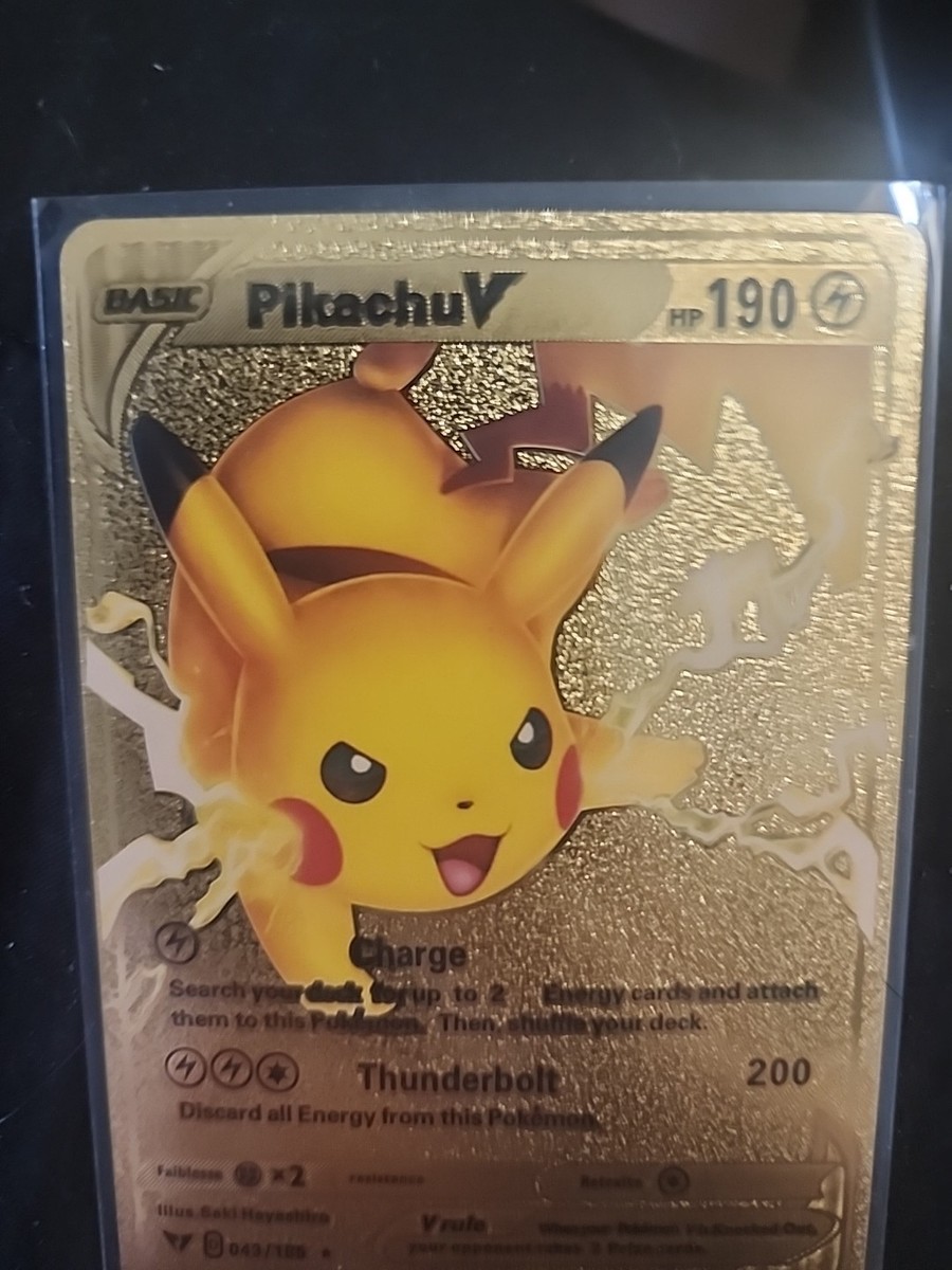 2020 Pokémon Pikachu V HP 190 Charge - Thunderbolt 200 043/185