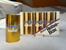 Mobiloil Super Reisebox 70/80er Jahre mit einer ungeöffneten Dose 0,5L selten
