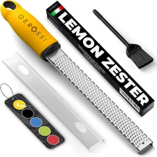 Stainless Steel Cheese and Citrus Zester Grater W/Extra Sharp Blade - Perfect fo