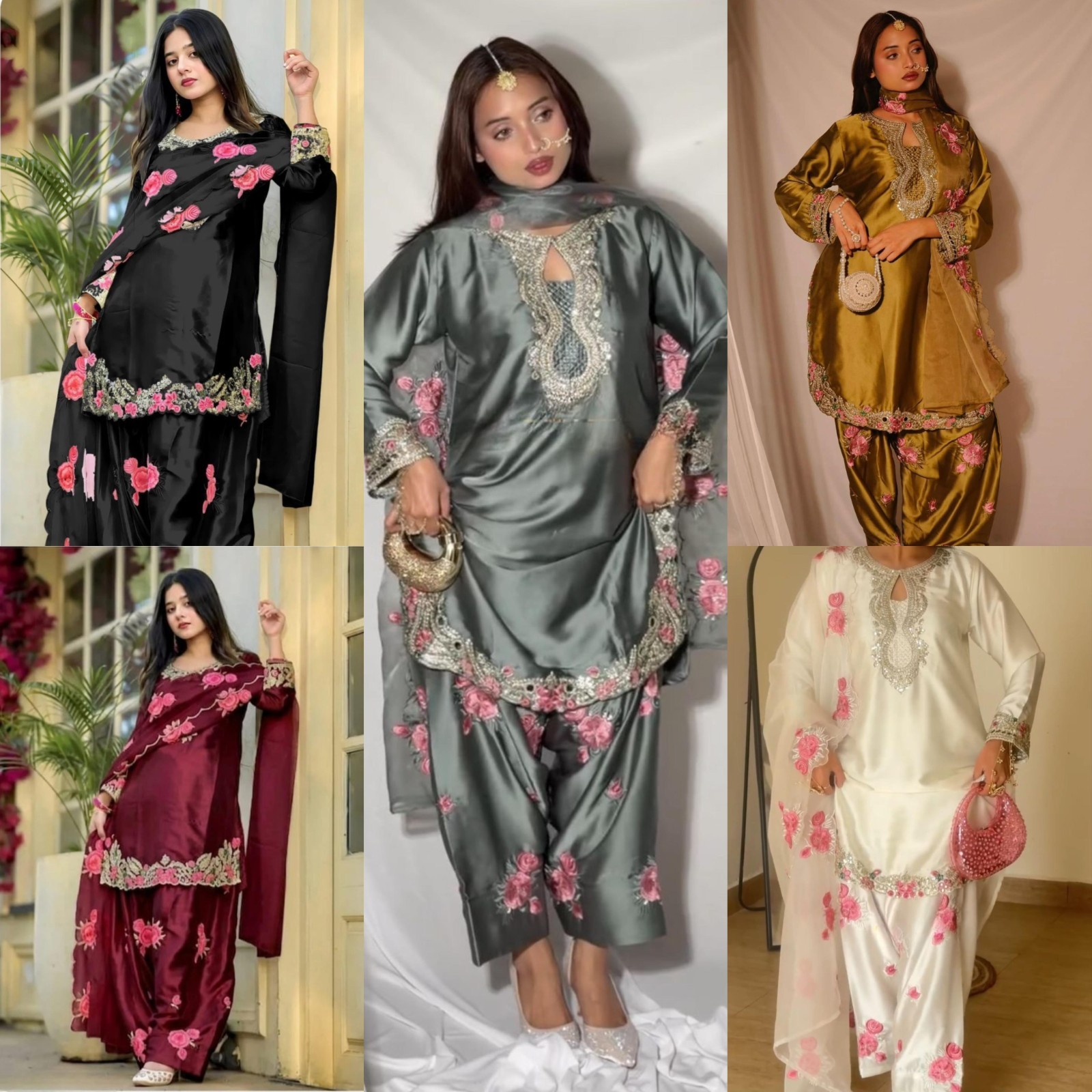 Traje de 3 piezas de diseñador paquistaní farshi salwar
