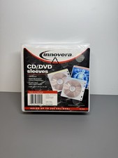 NEW Innovera Two Sided CD/DVD Sleeves for RIng Binder, 100/pack IVR39401