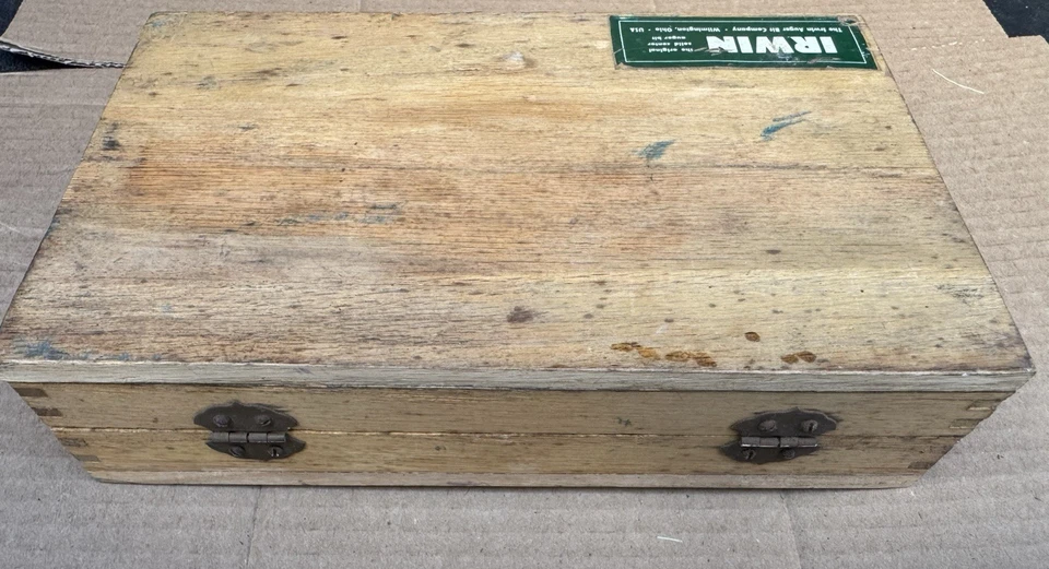 Vintage Irwin Brace Hand Drill Auger Bit Set Complete 13 Pc Set W/ Case - Image 4 of 4