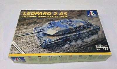 Italeri 365 Leopard 2 A5 German Main Battle Tank 1/35 Model, Open Box - Complete