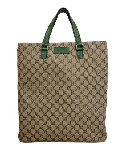 GUCCI Tote bag GG Supreme Beige Authentic From Japan