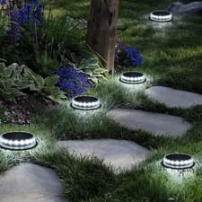 LED Solar Deck Lights Outdoor Garden Driveway Pathway Stair Step Dock Fence Lamp