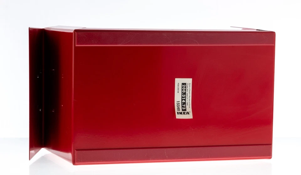 Lot of 5 Red Ikea Nesting Metal CD Bin Box 1999 200.314.73 15540 RARE Used - Image 4 of 4