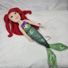 Disney Store ARIEL Plush The Little Mermaid Plush Doll Shimmery Tail 12  