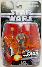 C-3PO with BATTLE DROID HEAD Star Wars Saga Collection Figure  017 - Hasbro 2006