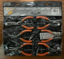 Pittsburgh 6-Piece Precision Pliers Set 31675 Mostly Unused, VG Cond. Free Ship!