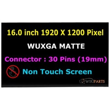 for LP160WU1-SPF1 Screen 16.0" LCD 1920x1200 WUXGA Panel Matte 30 Pins Non Touch