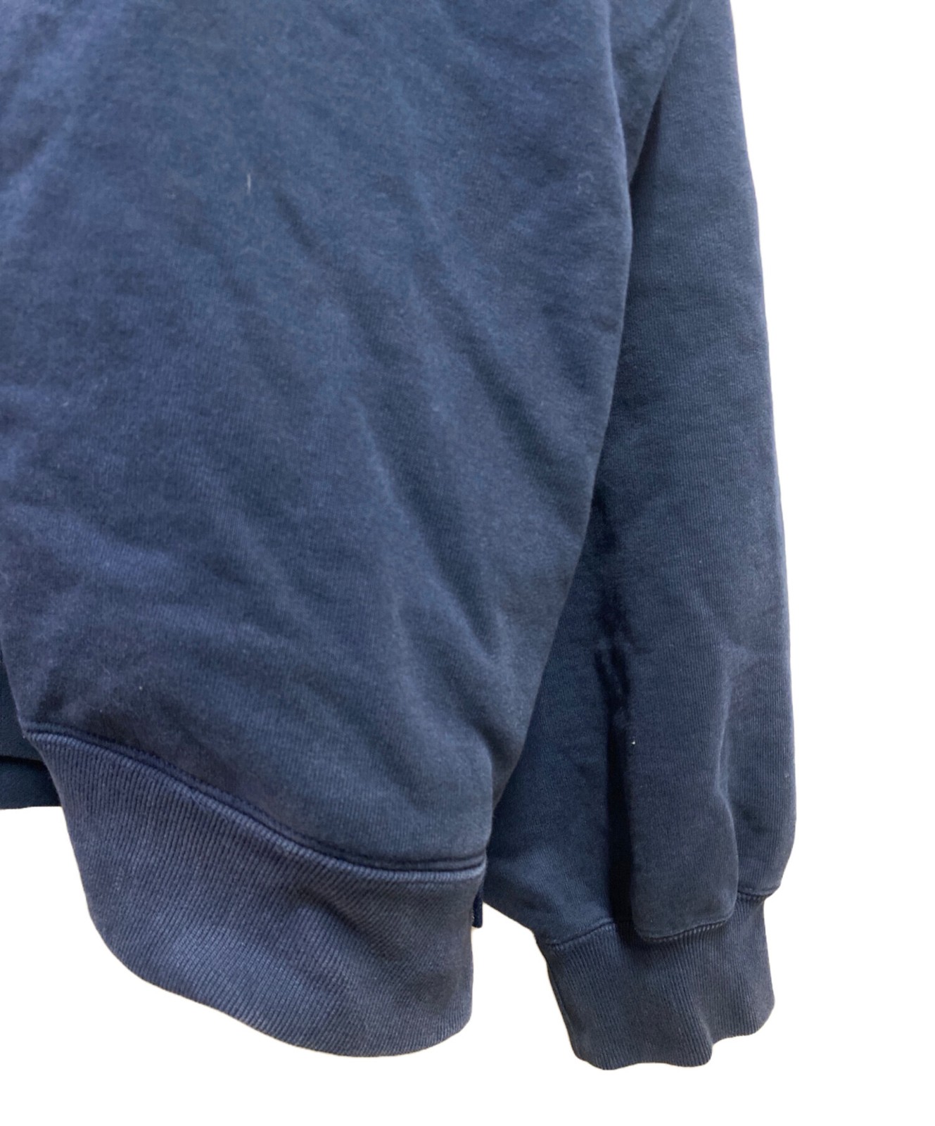 SUPREME Denim Collar Half Zip Sweatshirt Size: L Navy Men thumbnail 4