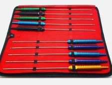 10Pcs Liposuction Cannula Set Fixed Aluminium Handle 30cm x 3mm,Premium Quality