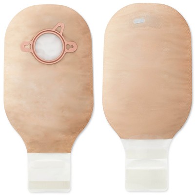 New Image Drainable 12''L 2pc System Colostomy Pouch 1.75'' Flange 18182 10 Ct