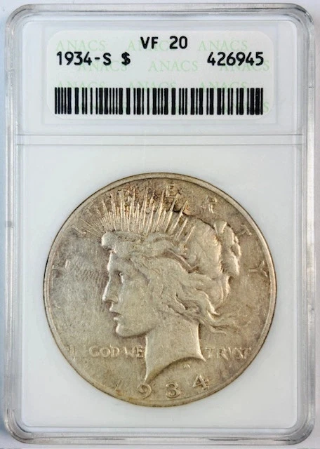 San Francisco 1934 Year Peace Dollars (1921-1935) for sale | eBay