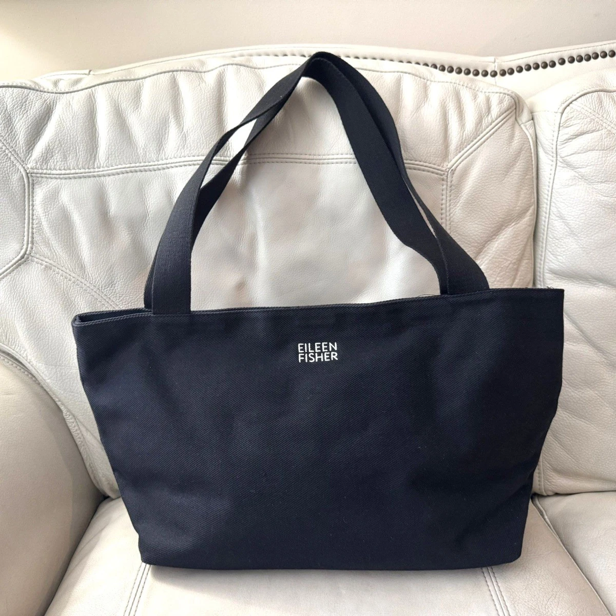 Eileen Fisher Black Pebbled Leather Backpack Rare Eileen Fisher main image 4