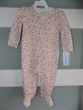 Carter's Floral Fall LS 2 Way Zipper Footie Size 6 Months Girl's New