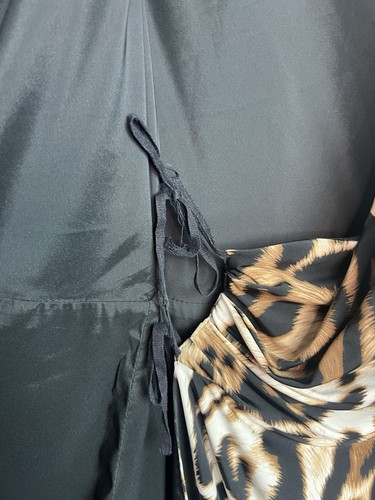 Joseph Ribkoff cheetah dress size uk 16 sleeveless animal print midi wrap belt - Picture 9 of 12