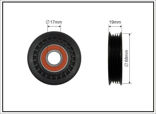 Fits CAFFARO 158-00 Deflection/Guide Pulley,