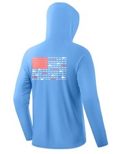 Men's Sun Protection Hoodie Shirts UPF 50 Long Sleeve Fishing Swim Shirt Lig...
