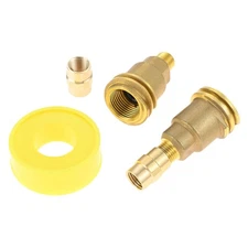 Propane Gas Hose Fitting Adapter w 1/4Inch Male Pipe Thread and QCC1 Coupler Set