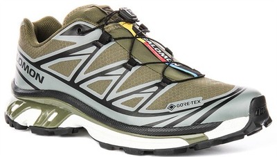 Salomon XT-6 GTX Fast Lacing Waterproof Hike Trainers Olive UK 3 - 12