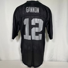 VTG Rich Gannon #12 Oakland Raiders NFL Reebok Black Home Jersey Men's XL