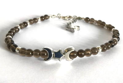 Hunter s Moon Armband echt Rauchquarz Mondarmband Himmelsschmuck