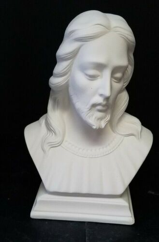 Jesus Christ Bust Ready to Paint Unpainted Ceramic Bisque  - Picture 1 of 1