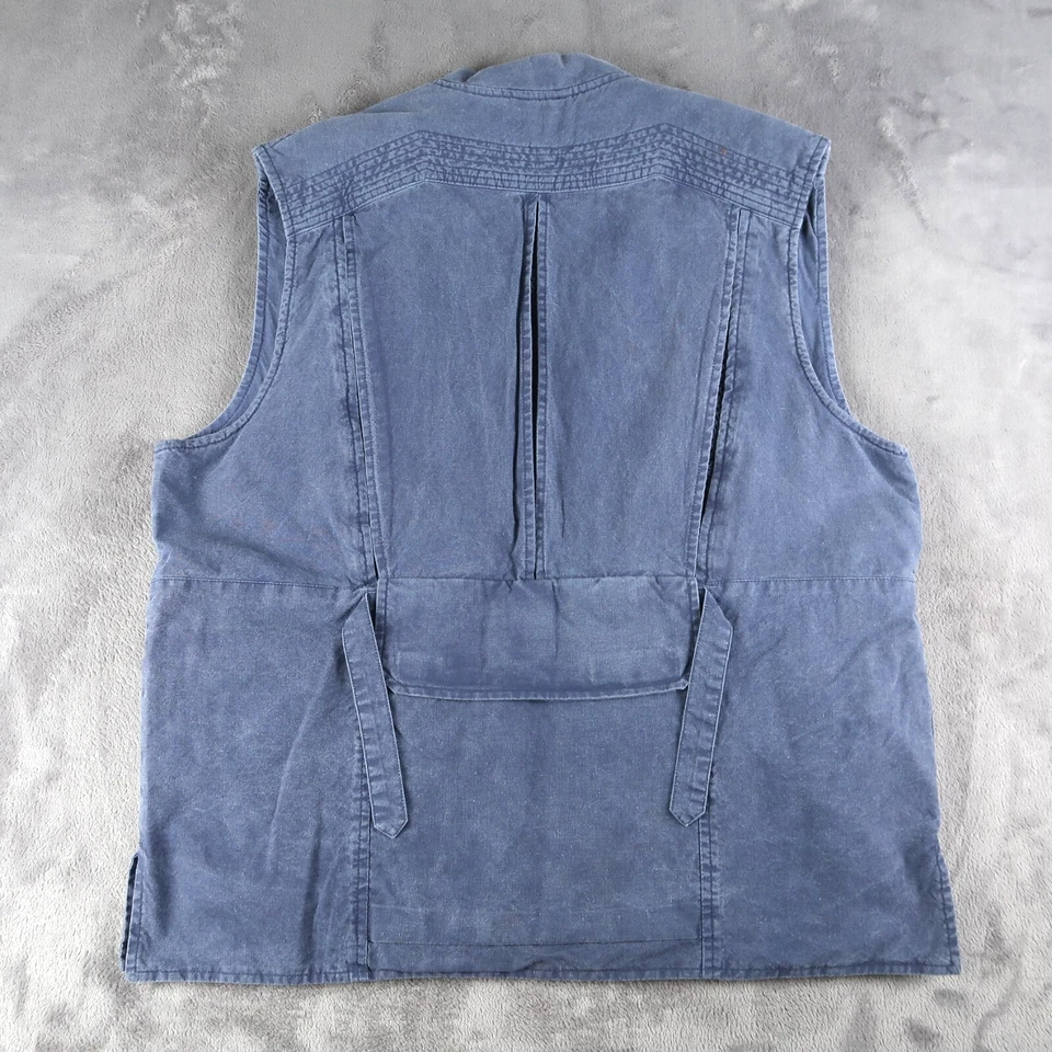 Pro Cam-Fis Travel & Adventure Utility Vest Faded Blue Men's L 100% Cotton - Image 2 of 4