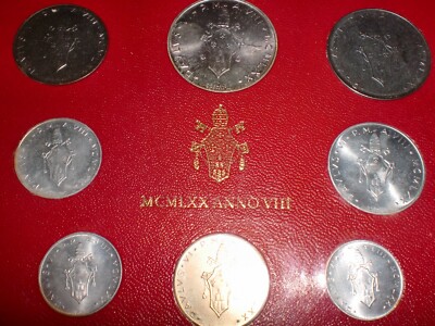 Vatican City Pontiff Paul VI Anno VIII Mint Set MCMLXX SET OF 8