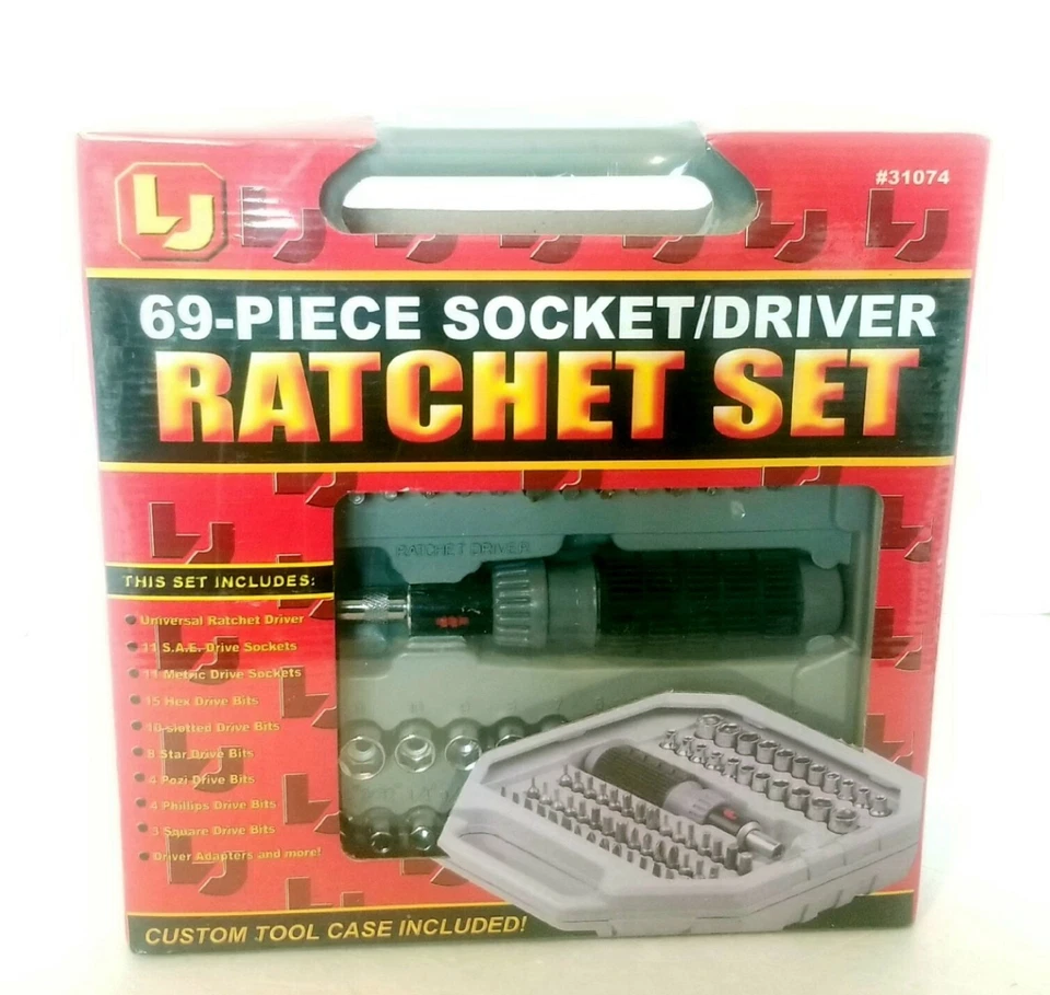 69-Piece Socket/Driver Ratchet Set with Custom Tool Case NEW - Image 2 of 3