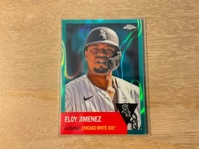 2022 Topps Chrome Platinum Anniversary Baseball Eloy Jimenez Aqua Lava 208/299