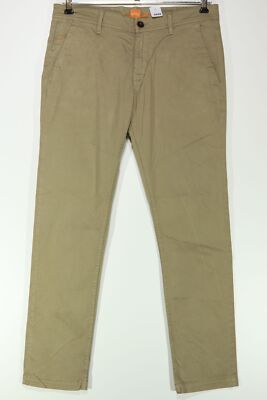 HUGO BOSS ORANGE Schino Herren Hose Chino W34 L32 34/32 beige Röhre Slim J2649