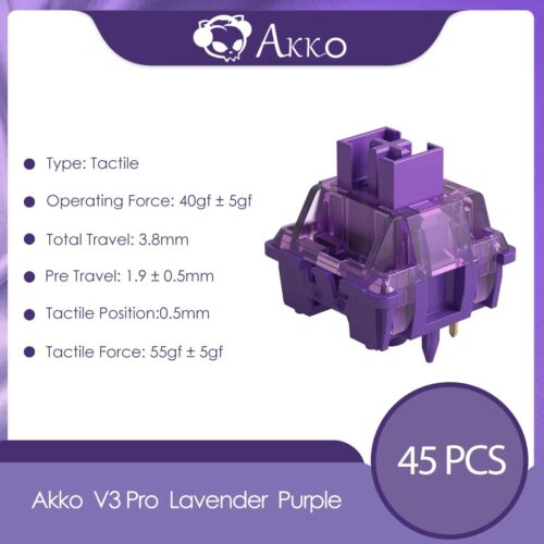 Akko V3 pro Dustproof Cream Yellow/ Purple Switch For Mechanical Keyboard - Picture 2 of 11