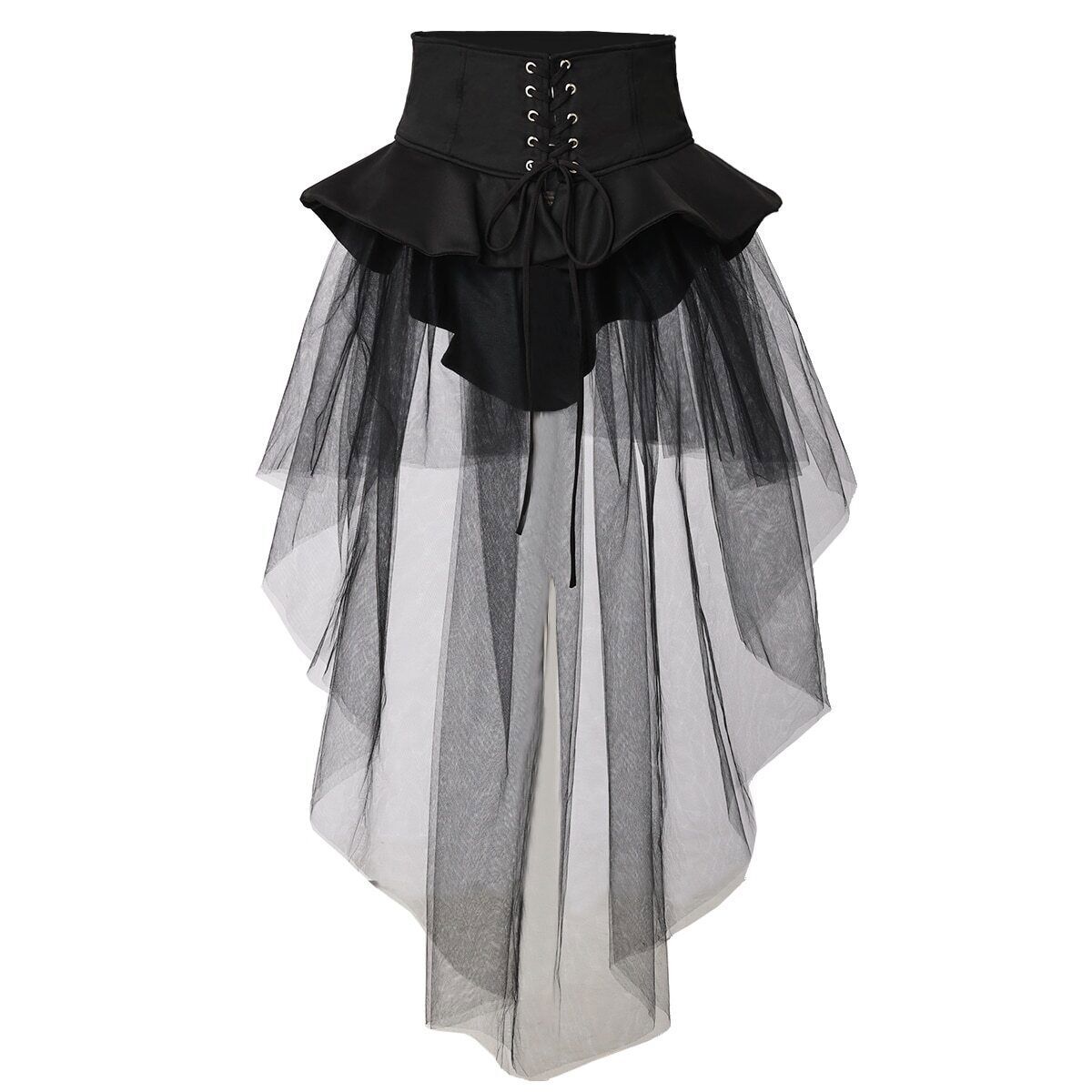 Black Punk Velvet Skirts Women High Waist Long Skirt Vintage | INDIA