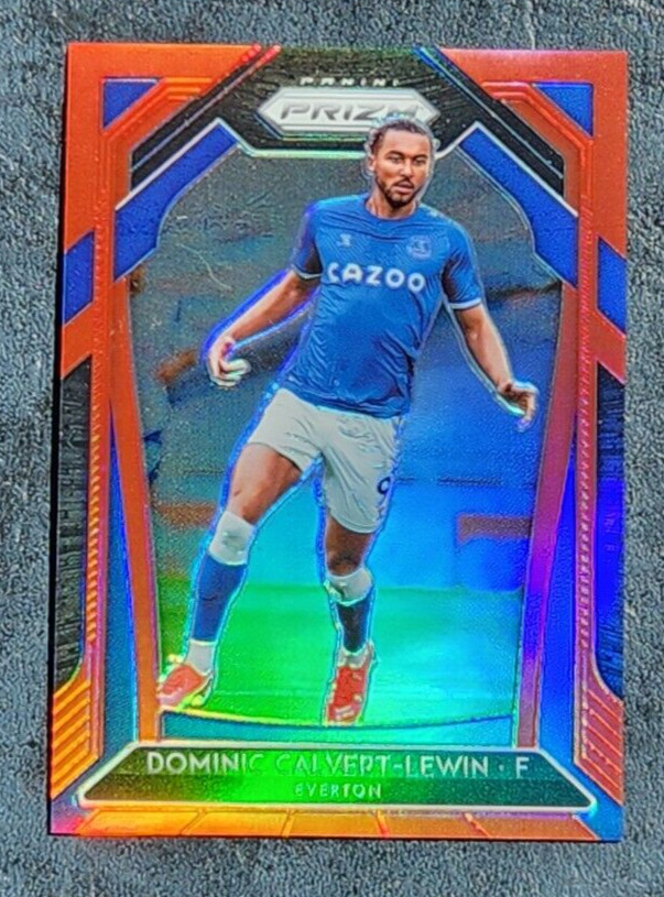 2020-21 Panini Prizm EPL Dominic Calvert-Lewin Red Prizm #45/149 ~ Everton