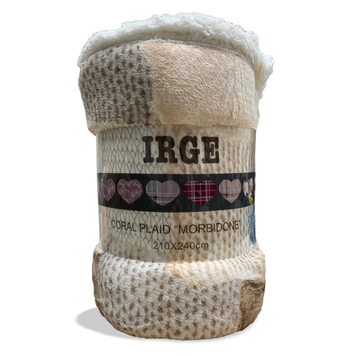 Plaid coperta Irge con ricciolino microfibra multifunzionale 160x210 cm 3519 - Imagen 4 de 36