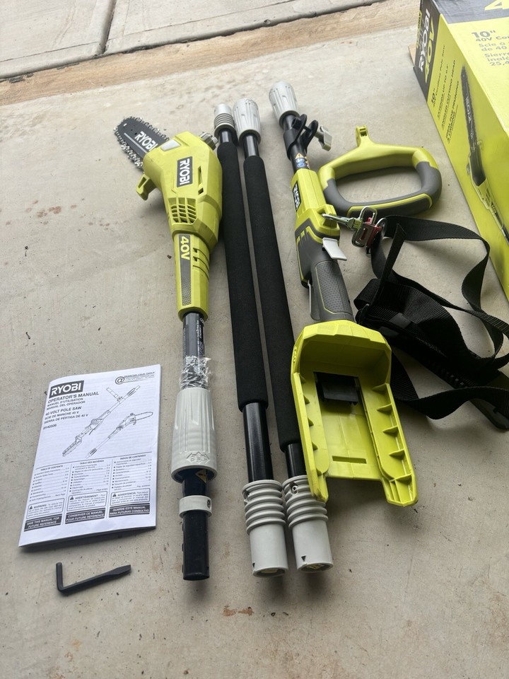 Ryobi RY40506BTL 10 inch 40V Cordless Battery Pole Saw (ToolOnly) eBay