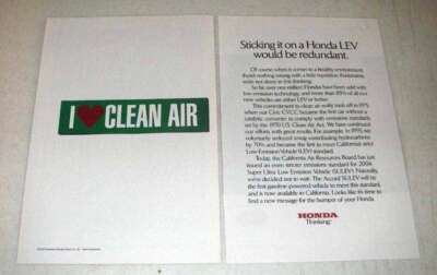 2000 Honda LEV Car Ad - Sticking It Would Be Redundant