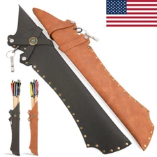 Archery Arrow Quiver Leather Bag Holder Hip Waist Recurve Bow Longbow Hunting