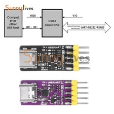 USB to TTL/UART USB to High Speed Serial Microcontroller Downloader CH343 Module