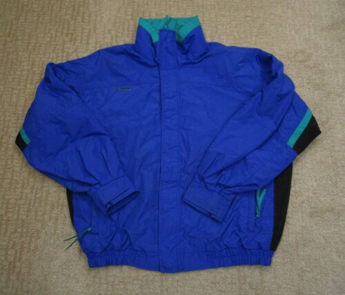 Vintage Columbia Jacket Men Large Blue Bugaboo Retro 90s Outdoor Color Block